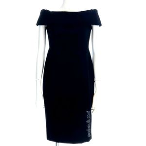 Black Cocktail Sheath Dress Sz 12 NWT